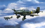 "Hans-Ulrich Rudel Junkers Ju 87B-2 Stuka"-Jerry Crandall-World War II Art